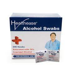 Healthease Alcohol Swabs Box of 200