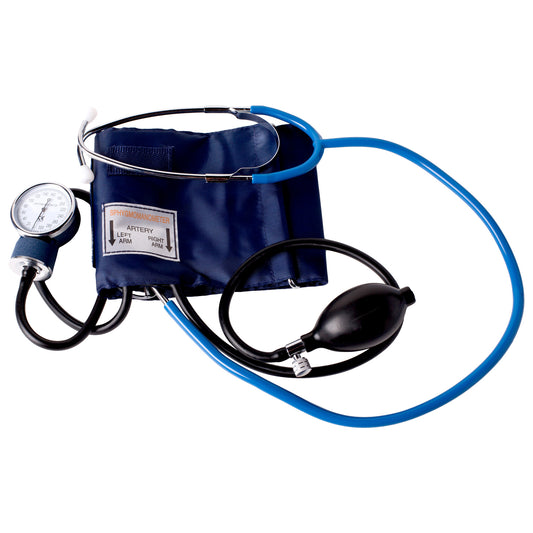 BP Meter Aneroid Sphygmomanometer with Stethoscope