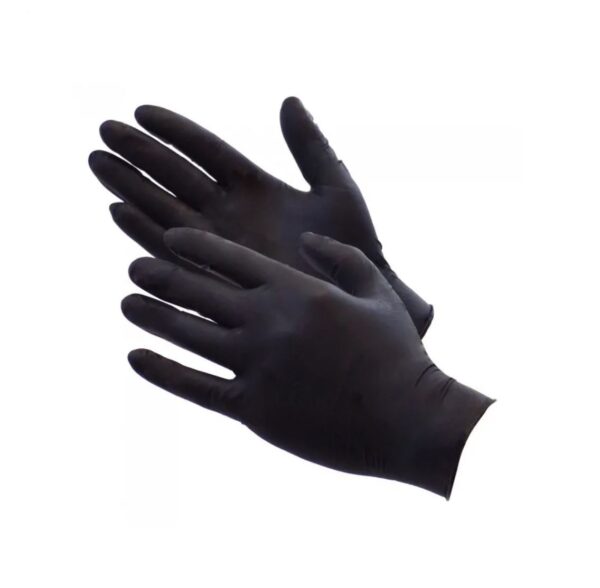 Healthease Nitrile Gloves BLACK Latex Free & Powder Free Box of 100