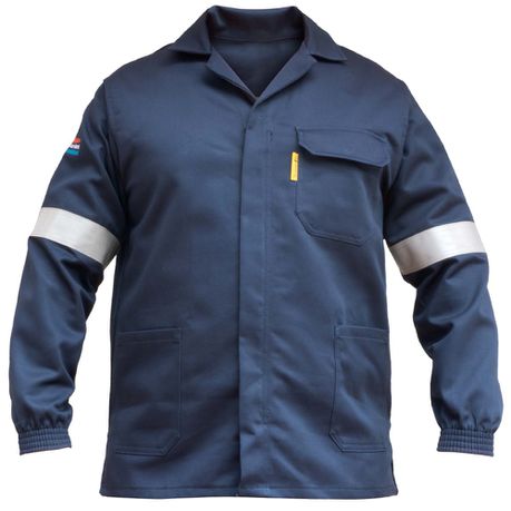 D59 Dromex Flame Retardant & Acid Resistant Conti Jacket with Reflective - Navy Blue