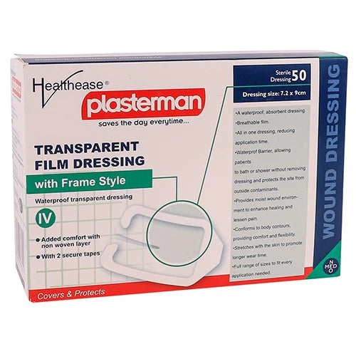 Healthease Dressing, Transparent Film IV with Frame