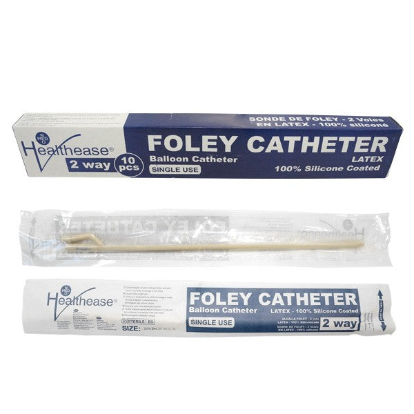 Healthease Foley Catheter Silicone Coated Two Way Box of 10