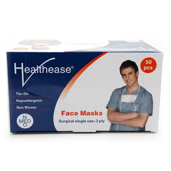 Healthease Surgical Face Mask 3 Ply With Ties Box of 50