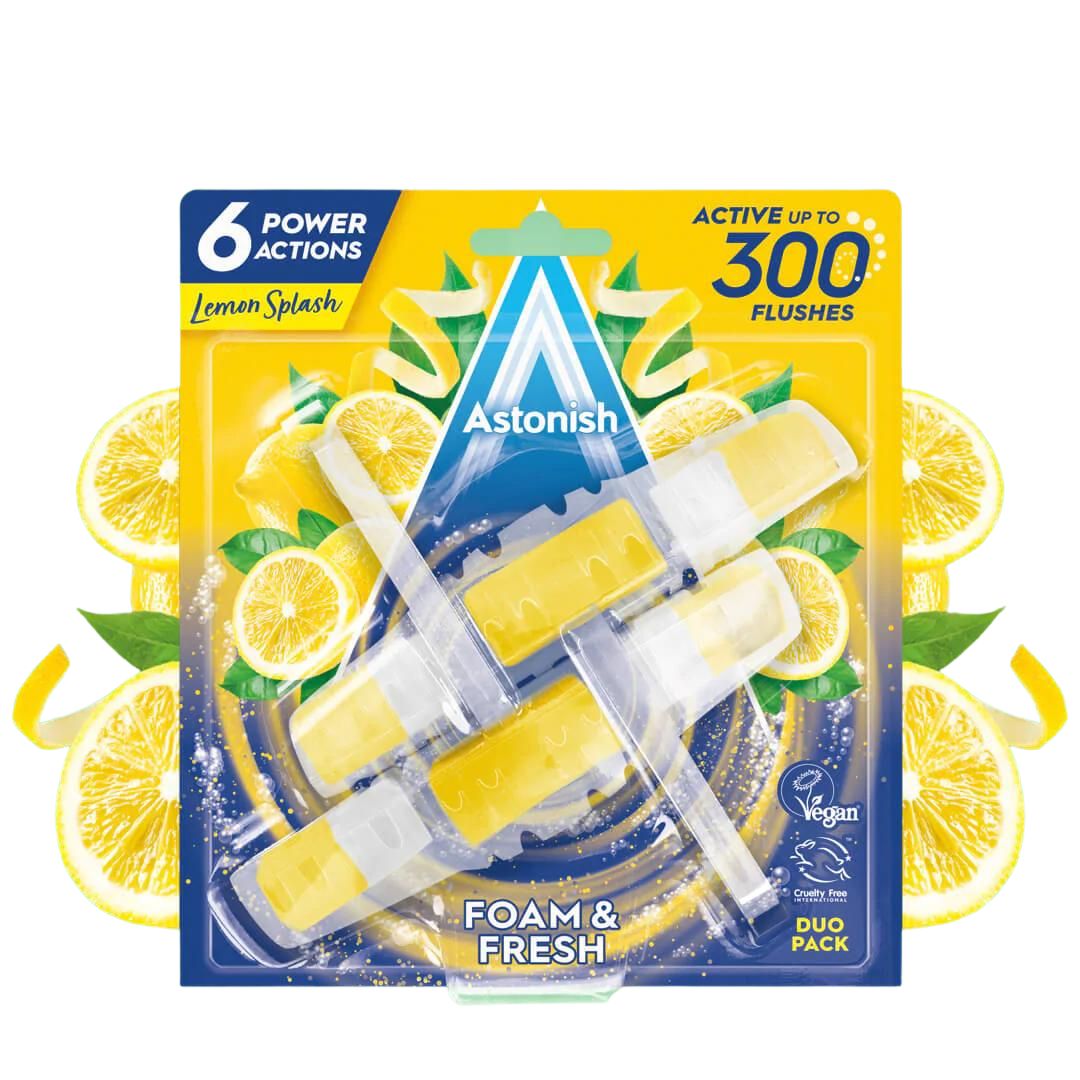 Astonish Foam & Fresh Toilet Blocks Lemon Splash