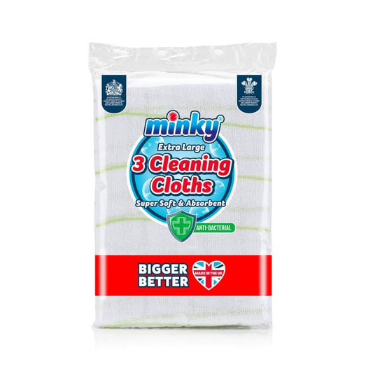 Minky Anti-bacterial Cleaning Cloths 3PK