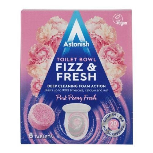 Astonish Toilet Bowl Fizz & Fresh Tabs Pink Peony 8s